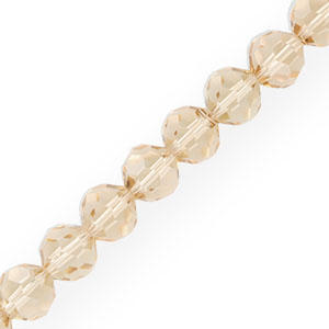 Perles &agrave; facettes rondes 4 mm Beige latte