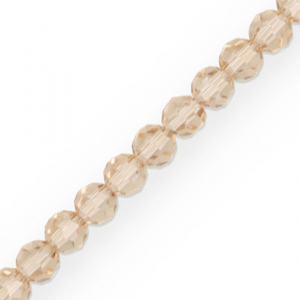 Perles &agrave; facettes rondes 8 mm Beige latte
