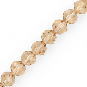 Perles &agrave; facettes rondes 10 mm Beige latte