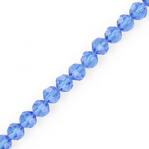 Perles &agrave; facettes rondes 8 mm Bleu ciel