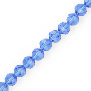Perles &agrave; facettes rondes 10 mm Bleu ciel