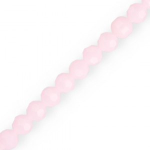 Perles &agrave; facettes rondes 8 mm Rose clair