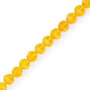 Perles &agrave; facettes rondes 8 mm Orange