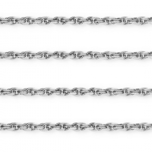 Appr&ecirc;ts en acier Inox cha&icirc;ne maille jaseron maille twist Argent&eacute;