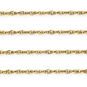 Appr&ecirc;ts en acier Inox cha&icirc;ne maille jaseron maille twist Dor&eacute;