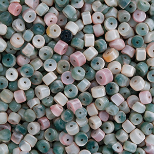 Pierres naturelles Quartz disc 4x2mm Multicolore vert