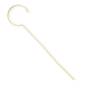 BY31&reg; Appr&ecirc;ts en acier Inox boucles d'oreilles&nbsp;/&nbsp;puces cr&eacute;oles avec anneau Dor&eacute;