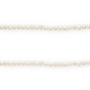 Perles d'eau douce imparfaites rond 4mm Blanc naturel