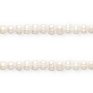 Perles d'eau douce imparfaites rond 7-8mm Blanc naturel