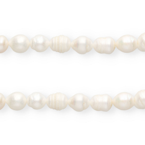 Perles d'eau douce imparfaites grain de riz 12x10mm"" Blanc naturel