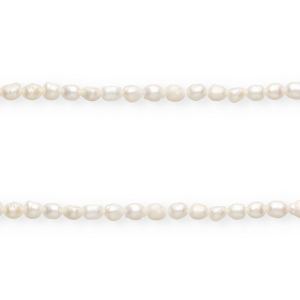 Perles d'eau douce imparfaites grain de riz 7x5mm"" Blanc naturel