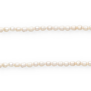 Perles d'eau douce imparfaites nugget  6x4mm Blanc naturel