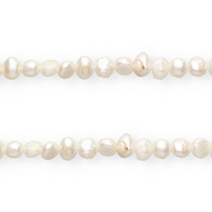 Perles d'eau douce imparfaites nugget 6-8mm Natural blanc
