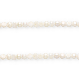 Perles d'eau douce imparfaites nugget rond 7mm Blanc naturel