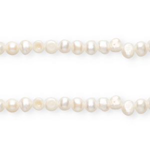 Perles d'eau douce imparfaites nugget rond 7-8mm Blanc naturel