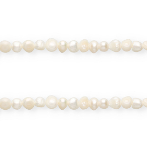 Perles d'eau douce imparfaites nugget rond 7-8mm Natural blanc