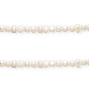 Perles d'eau douce imparfaites nugget rond 8-9mm Natural blanc