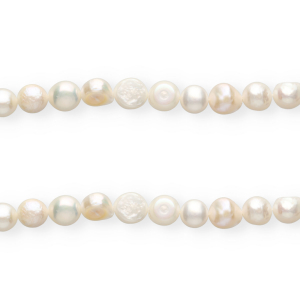 Perles d'eau douce imparfaites nugget rond  9mm Blanc naturel
