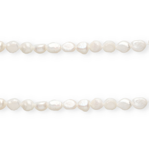 Perles d'eau douce imparfaites nugget ovale 10x9mm Blanc naturel