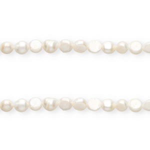 Perles d'eau douce imparfaites nugget ovale 10x9mm Blanc naturel
