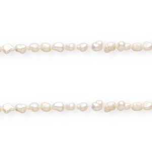 Perles d'eau douce imparfaites nugget ovale 8x5-6mm Blanc naturel