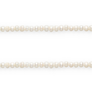Perles d'eau douce imparfaites trou vertical 4x5mm Blanc naturel