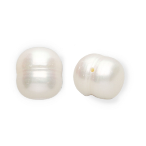 Perles d'eau douce imparfaites 8mm Blanc naturel