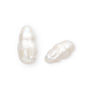 Perles d'eau douce imparfaites tooth Blanc naturel