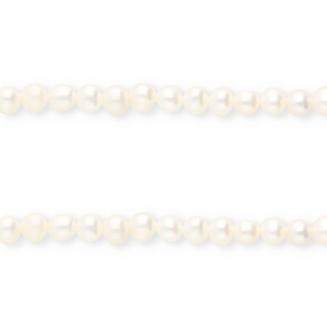 TQ Perles d'eau douce ovale Blanc naturel