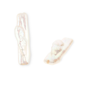 Perles d&rsquo;eau douce imparfaites tooth Blanc naturel