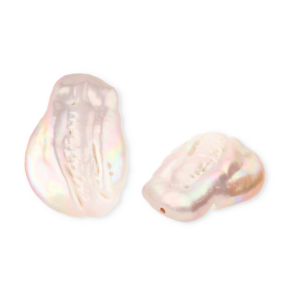 Perles d&rsquo;eau douce imparfaites Rose naturel