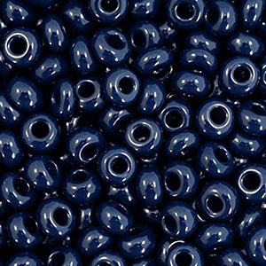 Rocailles Preciosa 6/0-33080 Opaque naturel-Bleu fonc&eacute; ultra
