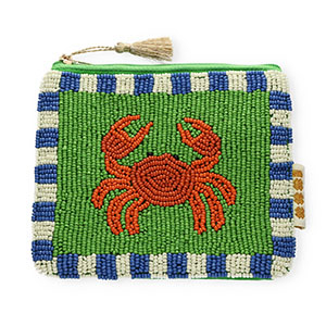 BY31&reg; Trousse crabe Vert-orange br&ucirc;l&eacute;e-bleu-blanc-dor&eacute;