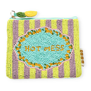 BY31&reg; Trousse "HOT MESS" Bleu turquoise-jaune lime-lilas-orange
