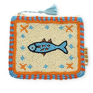 BY31&reg; Trousse poisson avec &eacute;toile Bleu claro-orange-blanc cass&eacute;-noir