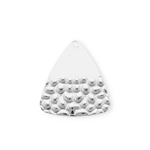 Breloques en acier Inox triangle Argent&eacute;