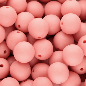 DQ Perles acryliques 14 mm Rouge corail