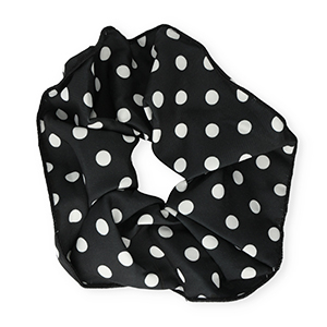 Elastique pour cheveux chouchou XL pois Noir-blanc