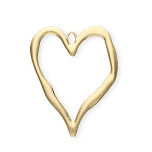 Pendentifs accroche-regard c&oelig;ur Dor&eacute;