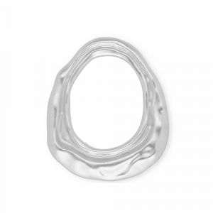 Pendentifs accroche-regard / connecteur ovale Argent&eacute;