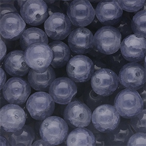 Perles en verre 8 mm Bleu denim