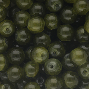 Perles en verre 8 mm Vert arm&eacute;e