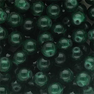 Perles en verre 8 mm Vert fonc&eacute;