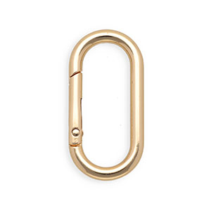 Appr&ecirc;ts anneau porte-cl&eacute;s mousqueton ovale Dor&eacute;