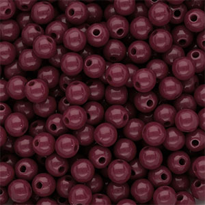 DQ Perles acryliques 6 mm brillant Rouge acajou