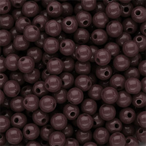 DQ Perles acryliques 6 mm brillant Marron fonc&eacute;