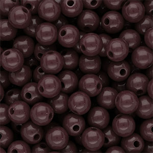 DQ Perles acryliques 8 mm brillant Marron fonc&eacute;