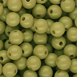 DQ Perles acryliques 10 mm brillant Vert olive