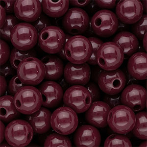 DQ Perles acryliques 10 mm brillant Rouge acajou