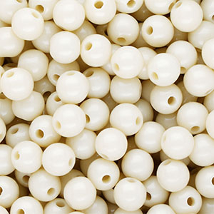 DQ Perles acryliques 10 mm brillant Blanc cass&eacute;